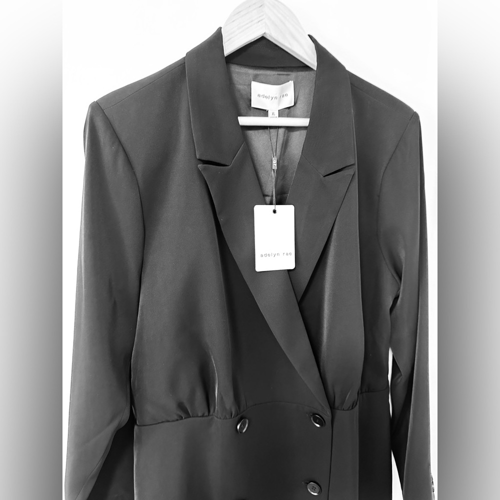 NWT Adelyn Rae Black Adele Soft Blazer Romper - M, XL - Picture 8 of 10